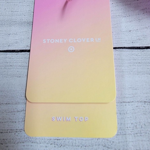 Stoney Clover Lane x Target Flutter Strap Heart Print Bralette Bikini Top XS - Picture 7 of 8